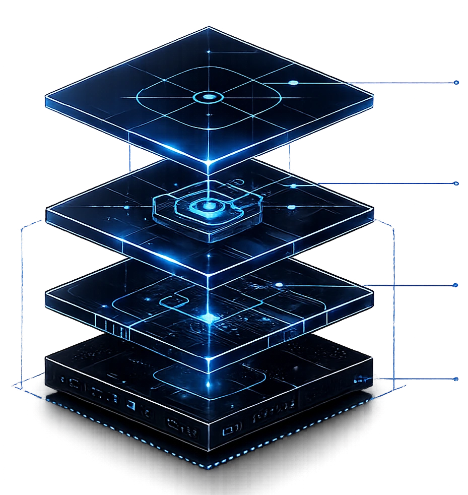 Layered systems model: User experience, Applications, Platform, Infrastructure.